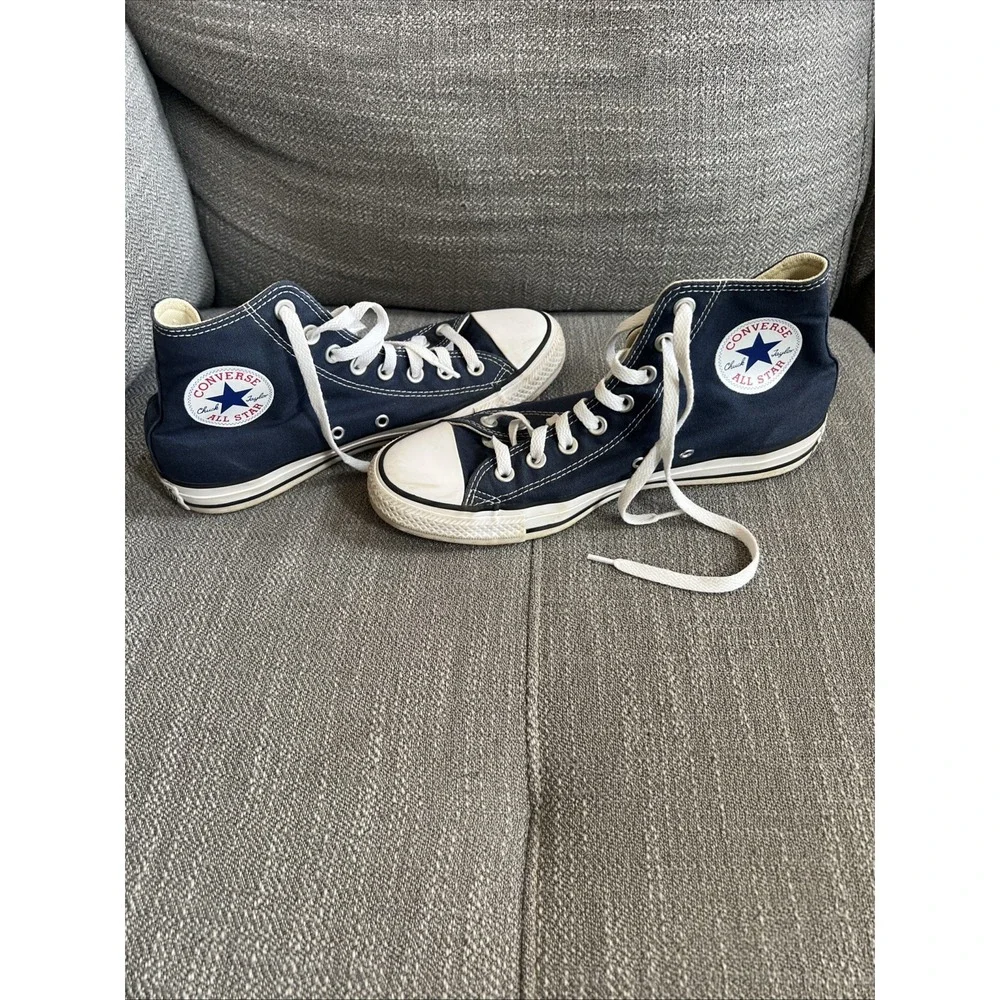 Converse Chuck Taylor All Star High Top Sneakers Navy US M9 W7 Preowned